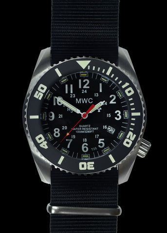 MWC "Depthmaster" 100atm / 3,280ft / 1000m Water Resistant Military Divers Watch in PVD Stainless Steel Case with Helium Valve (Automatic)