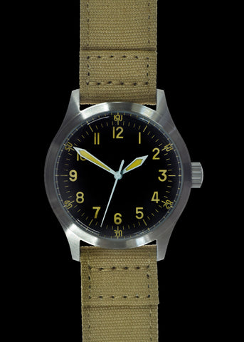 MWC 1940s Pattern Classic 46mm Limited Edition XL Military Pilots Watch with Sapphire Crystal - With Plain Caseback Suitable for Engraving
