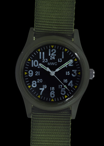 MWC Automatic Black PVD Military Divers Watch  - Tritium / GTLS Illumination, Sapphire Crystal and 60 Hour Power Reserve